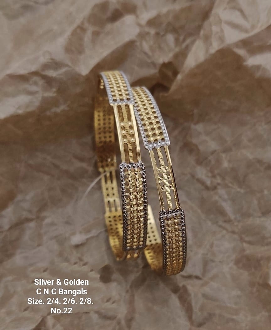 Silver And Golden Fancy Designer Bangles Catalog
